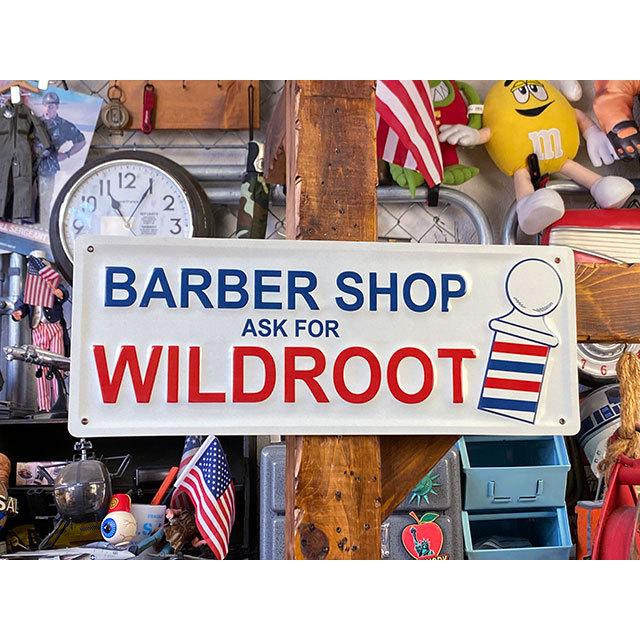 バーバーショップ　エンボスティンサイン　（ワイルドルート）　■　アメリカン雑貨　アメリカ雑貨 爆買 | 