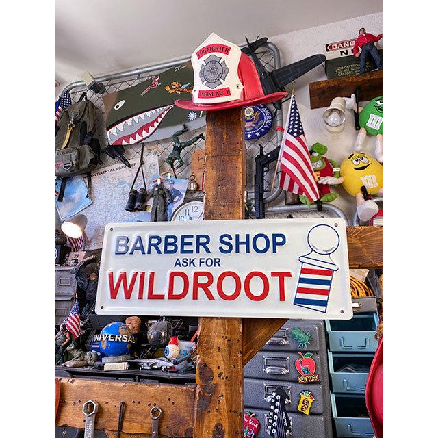 バーバーショップ　エンボスティンサイン　（ワイルドルート）　■　アメリカン雑貨　アメリカ雑貨 爆買 |  | 04