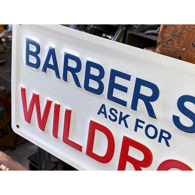 バーバーショップ　エンボスティンサイン　（ワイルドルート）　■　アメリカン雑貨　アメリカ雑貨 爆買 |  | 05