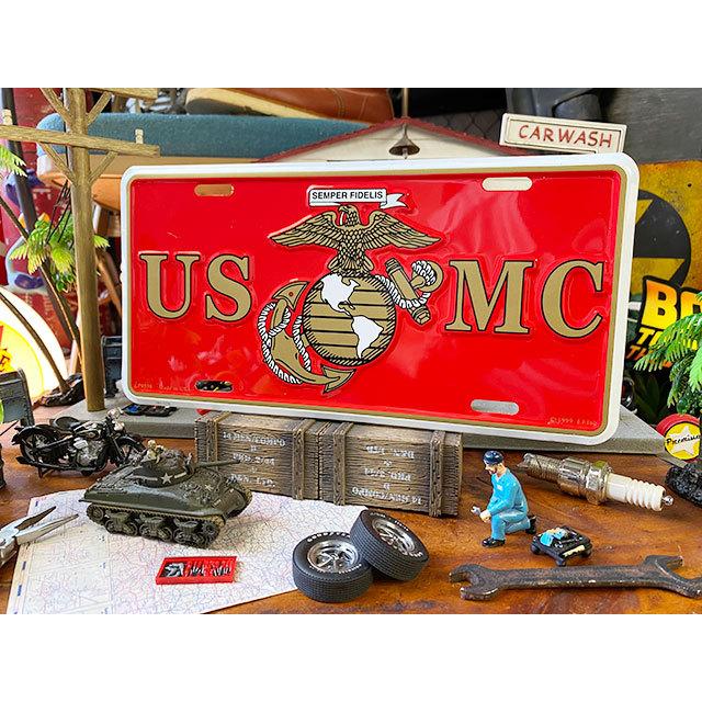 U.S.マリーン　ミリタリーライセンスプレート　（U.S.M.C.イーグル）　■　アメリカン雑貨　アメリカ雑貨 | 
