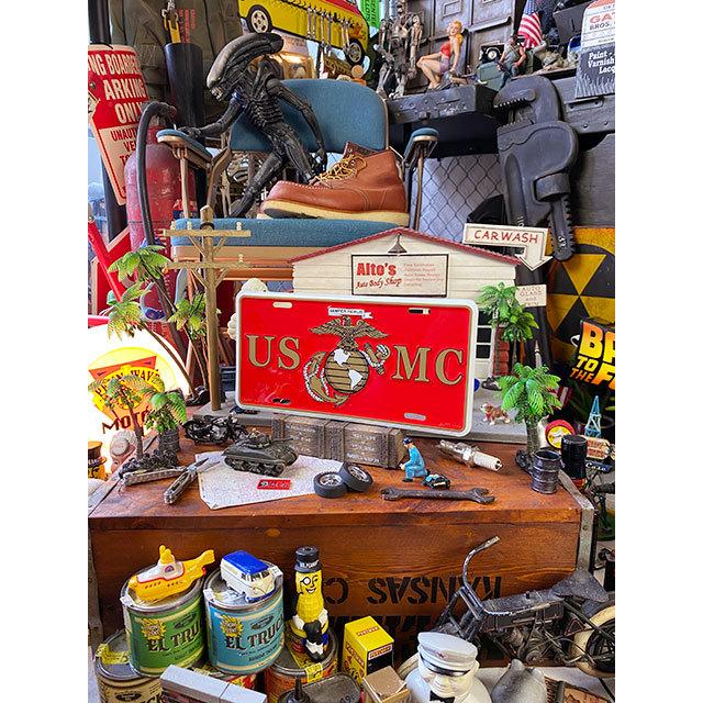 U.S.マリーン　ミリタリーライセンスプレート　（U.S.M.C.イーグル）　■　アメリカン雑貨　アメリカ雑貨 |  | 02