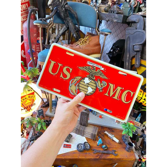 U.S.マリーン　ミリタリーライセンスプレート　（U.S.M.C.イーグル）　■　アメリカン雑貨　アメリカ雑貨 |  | 03
