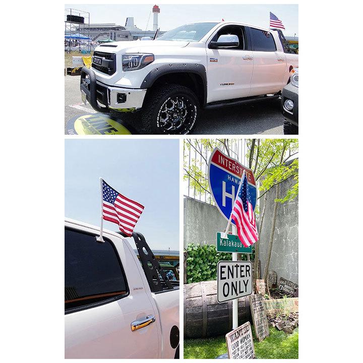 星条旗　カーフラッグ　デラックスタイプ　二重フラッグ　45cm×29cm ■ アメリカ雑貨 アメリカン雑貨 |  | 01