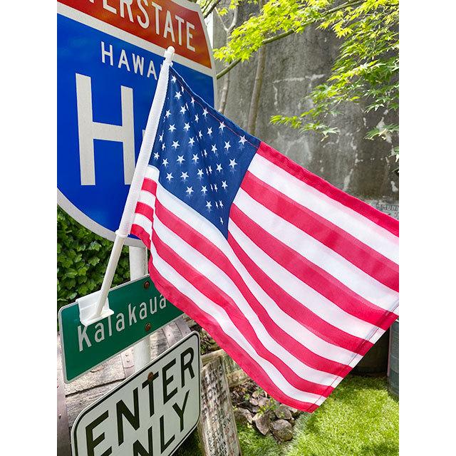 星条旗　カーフラッグ　デラックスタイプ　二重フラッグ　45cm×29cm ■ アメリカ雑貨 アメリカン雑貨 |  | 02