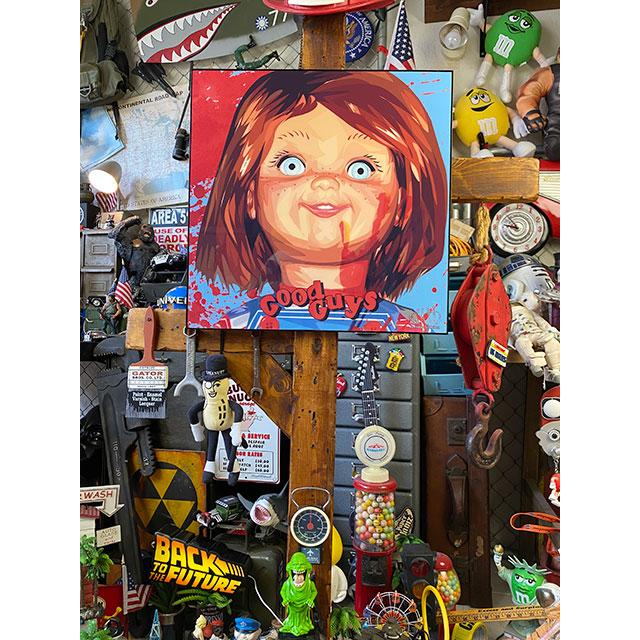 デカサイズ　Lサイズ　51cm　映画　チャイルドプレイ　グッドガイ・チャッキー　ポップアートフレーム ■ アメリカン雑貨 |  | 03