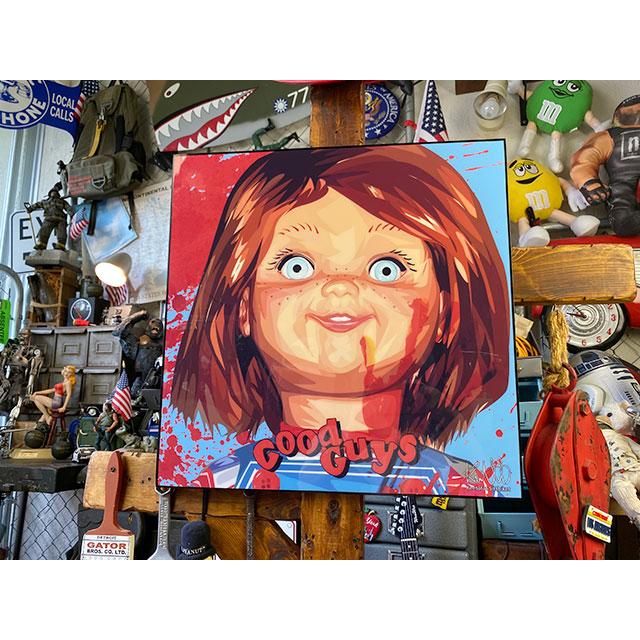 デカサイズ　Lサイズ　51cm　映画　チャイルドプレイ　グッドガイ・チャッキー　ポップアートフレーム ■ アメリカン雑貨 |  | 06