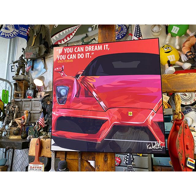 デカサイズ Lサイズ 51cm エンツォ・フェラーリ ポップアートフレーム 