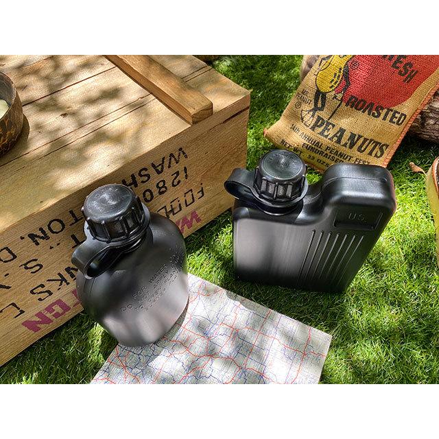 HAYES ヘイズ　1QTカンティーン950mlとバックパッカーカンティーン1000mlの2個セット（ブラック）水筒　MADE IN U.S.A. ■ アメリカン雑貨 ウォータータンク |  | 01