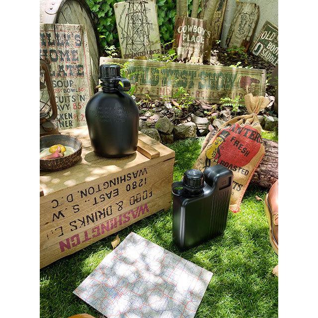 HAYES ヘイズ　1QTカンティーン950mlとバックパッカーカンティーン1000mlの2個セット（ブラック）水筒　MADE IN U.S.A. ■ アメリカン雑貨 ウォータータンク |  | 07