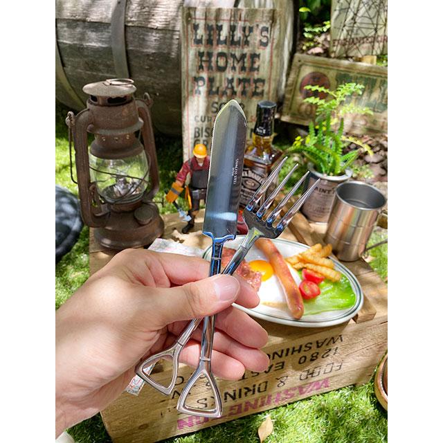 スコップフォークLとスコップナイフ　（2本セット）　日本製　新潟県燕市　製作工房武田　向井理さん主演のドラマ「ハングリー」に登場 |  | 03