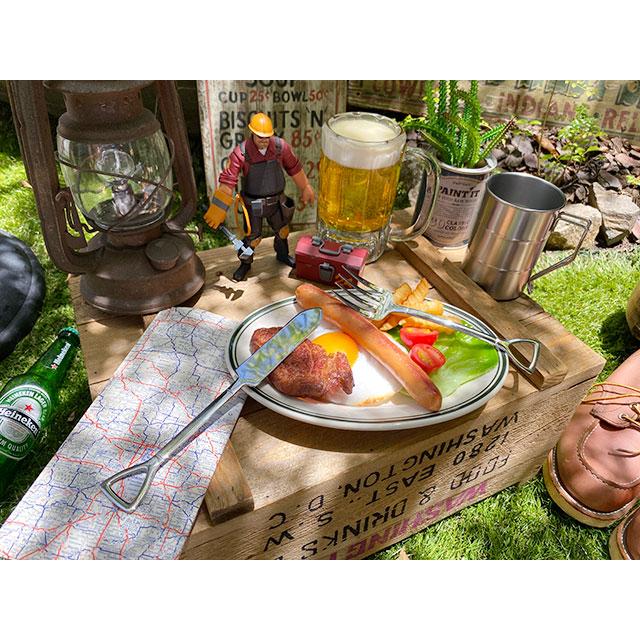 スコップフォークLとスコップナイフ　（2本セット）　日本製　新潟県燕市　製作工房武田　向井理さん主演のドラマ「ハングリー」に登場 |  | 04