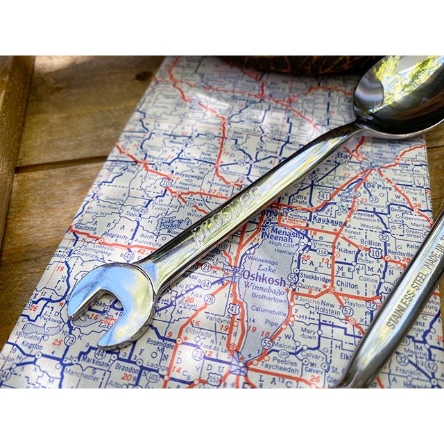 スパナスプーンとスパナフォーク　（Lサイズ2本セット）　日本製　新潟県燕市　製作工房武田　プロスペック　PROSPEC |  | 01