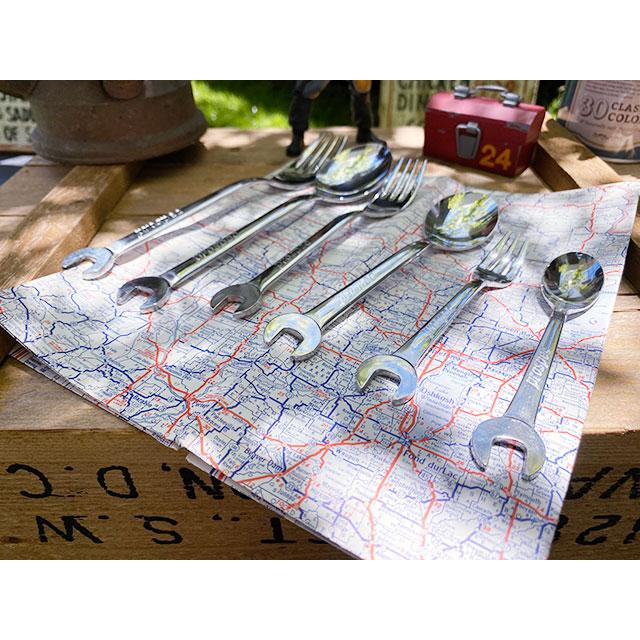 スパナスプーン＆スパナフォーク　（各3サイズ　合計6本セット）　日本製　新潟県燕市　製作工房武田　プロスペック　PROSPEC |  | 02