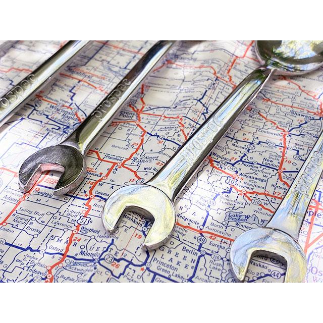 スパナスプーン＆スパナフォーク　（各3サイズ　合計6本セット）　日本製　新潟県燕市　製作工房武田　プロスペック　PROSPEC |  | 03