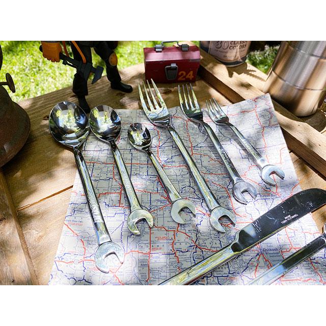 スパナスプーン＆フォーク＆ナイフ＆マドラー　（スパナシリーズ全種8本セット）　日本製　燕市　製作工房武田　プロスペック　PROSPEC |  | 01