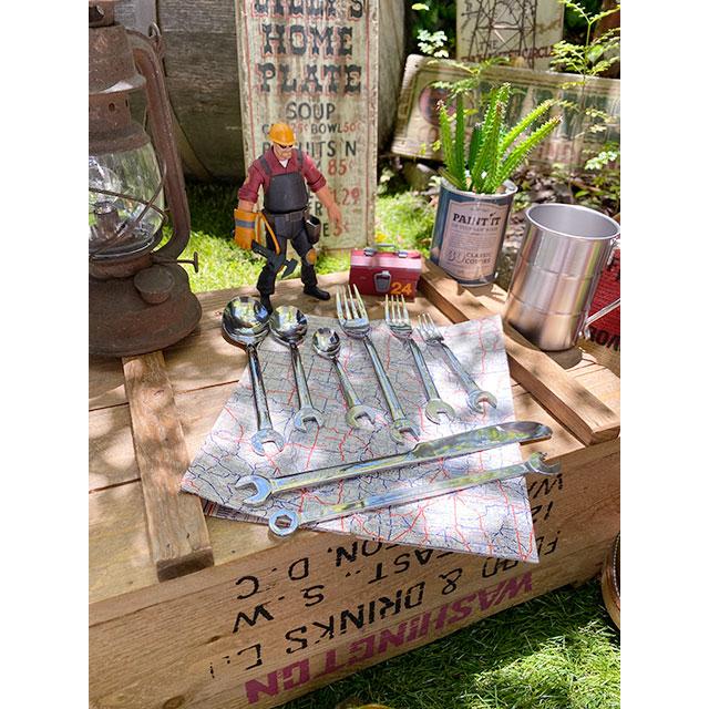 スパナスプーン＆フォーク＆ナイフ＆マドラー　（スパナシリーズ全種8本セット）　日本製　燕市　製作工房武田　プロスペック　PROSPEC |  | 07