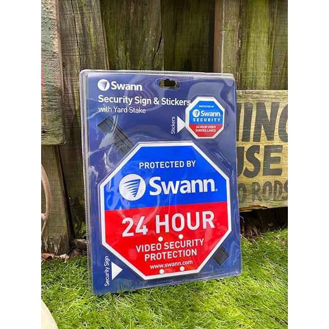 Swann　スワン　ホームセキュリティサイン　（ステッカー4枚付属）　■　アメリカン雑貨　アメリカ雑貨 |  | 10