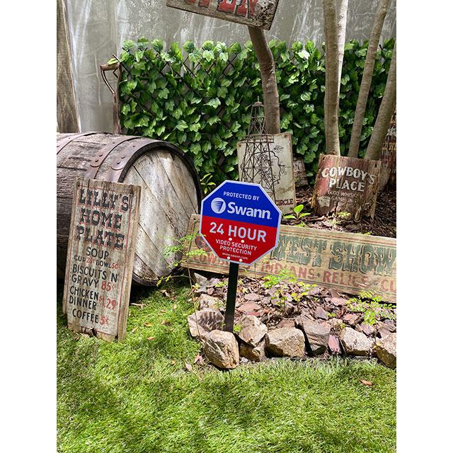 Swann　スワン　ホームセキュリティサイン　（ステッカー4枚付属）　■　アメリカン雑貨　アメリカ雑貨 |  | 01