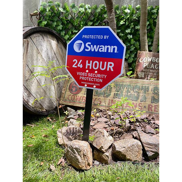 Swann　スワン　ホームセキュリティサイン　（ステッカー4枚付属）　■　アメリカン雑貨　アメリカ雑貨 |  | 03