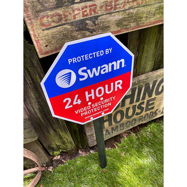 Swann　スワン　ホームセキュリティサイン　（ステッカー4枚付属）　■　アメリカン雑貨　アメリカ雑貨 |  | 05