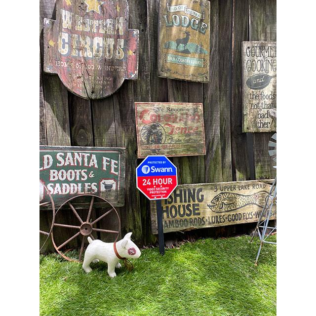 Swann　スワン　ホームセキュリティサイン　（ステッカー4枚付属）　■　アメリカン雑貨　アメリカ雑貨 |  | 07