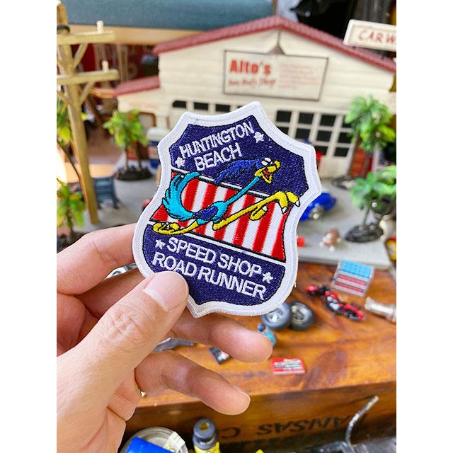 ロードランナー　ワッペン　（星条旗シールドシェイプ）　■　アメリカン雑貨　アメリカ雑貨 |  | 02