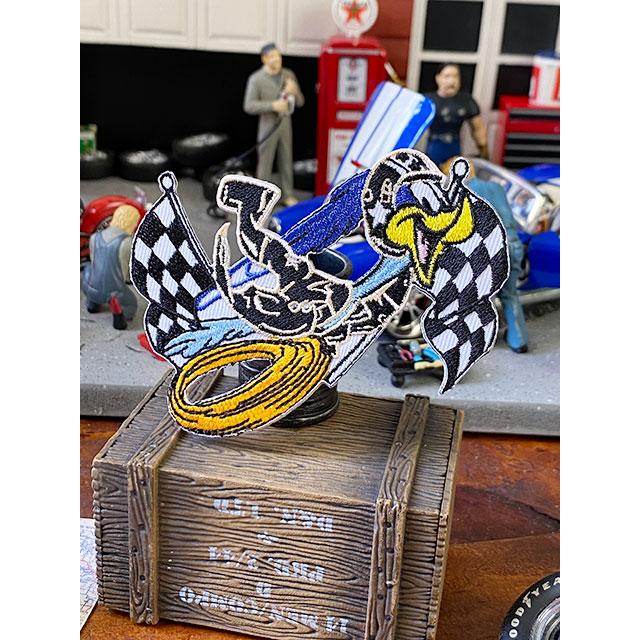 ロードランナー　ワッペン　（チェッカーフラッグダッシュ）　■　アメリカン雑貨　アメリカ雑貨 | 