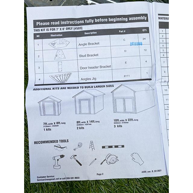 自分で作るガレージ小屋DIYキット　イージービルダー　シェッドキット　（ピークスタイル）　EZ　BUILDER　※材木は別売 |  | 07