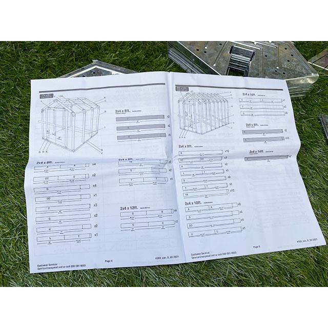 自分で作るガレージ小屋DIYキット　イージービルダー　シェッドキット　（ピークスタイル）　EZ　BUILDER　※材木は別売 |  | 08