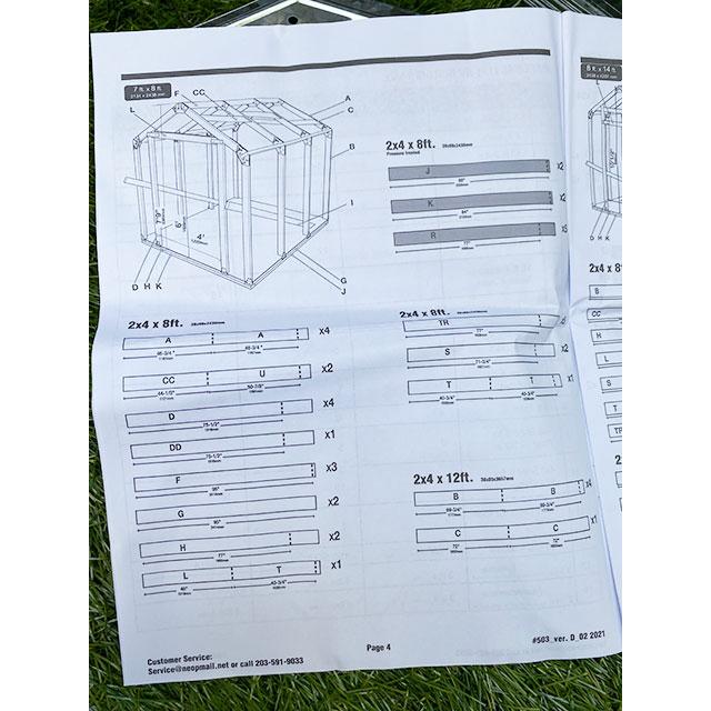 自分で作るガレージ小屋DIYキット　イージービルダー　シェッドキット　（ピークスタイル）　EZ　BUILDER　※材木は別売 |  | 09