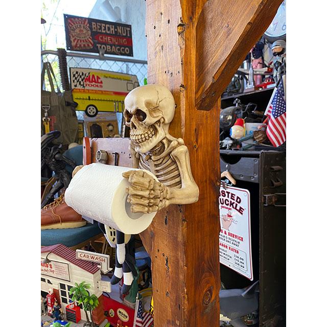 スカルトイレットペーパーホルダー ■ パーティー 飾り アメリカ雑貨 爆買 |  | 02