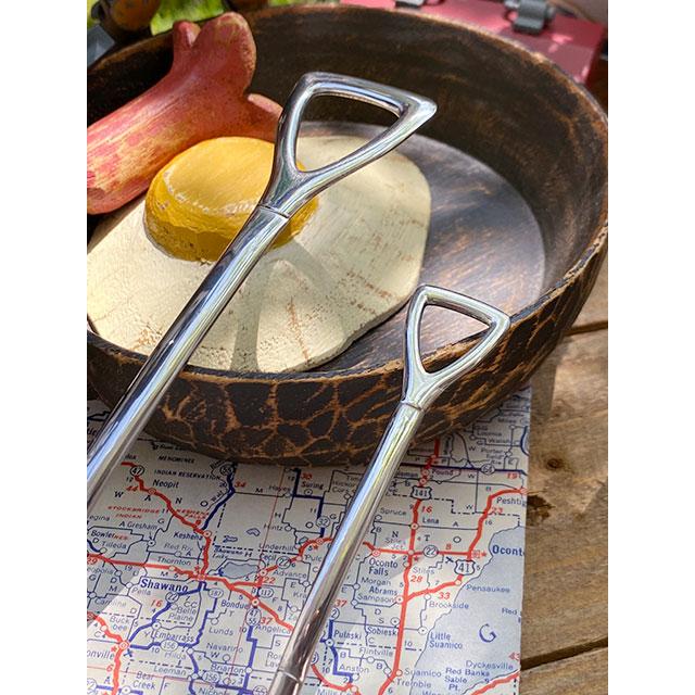 角スコップスプーン　（SサイズとLサイズの2本セット）　向井理ドラマ「ハングリー」に登場　日本製　新潟県燕市　製作工房武田 |  | 01