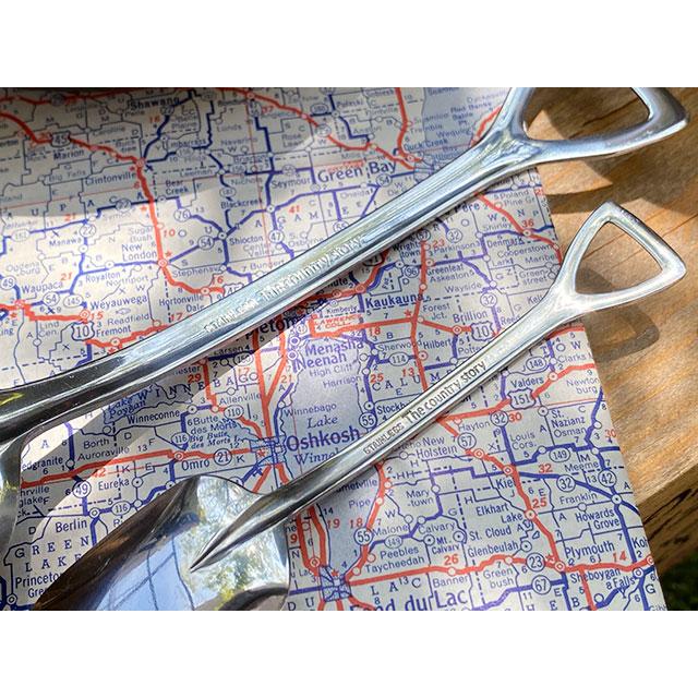 角スコップスプーン　（SサイズとLサイズの2本セット）　向井理ドラマ「ハングリー」に登場　日本製　新潟県燕市　製作工房武田 |  | 02