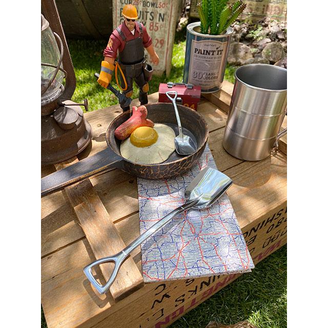 角スコップスプーン　（SサイズとLサイズの2本セット）　向井理ドラマ「ハングリー」に登場　日本製　新潟県燕市　製作工房武田 |  | 04