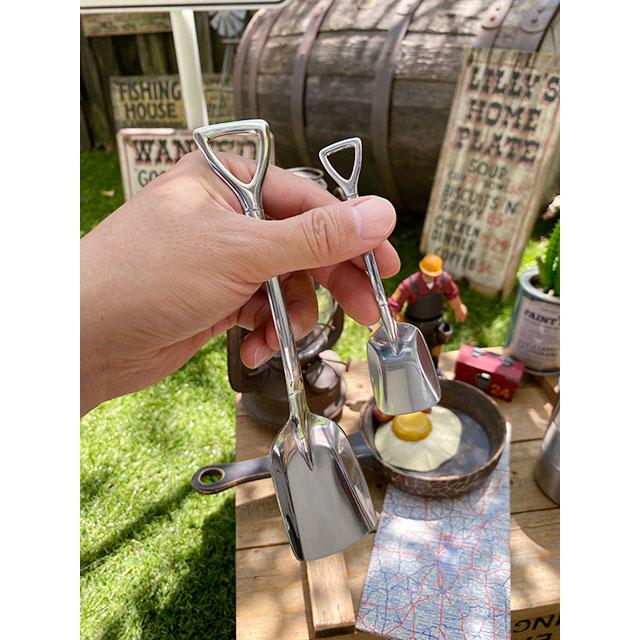 角スコップスプーン　（SサイズとLサイズの2本セット）　向井理ドラマ「ハングリー」に登場　日本製　新潟県燕市　製作工房武田 |  | 07