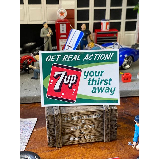 セブンアップ　オフィシャルロゴステッカー　（50年代ロゴ/レクタングル）　7UP　■　アメリカン雑貨　アメリカ雑貨 | 