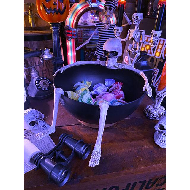 センサーで反応してしゃべる！光る！スケルトンキャンディボウルキーパー ■ パーティー 飾り アメリカ雑貨 爆買 |  | 01