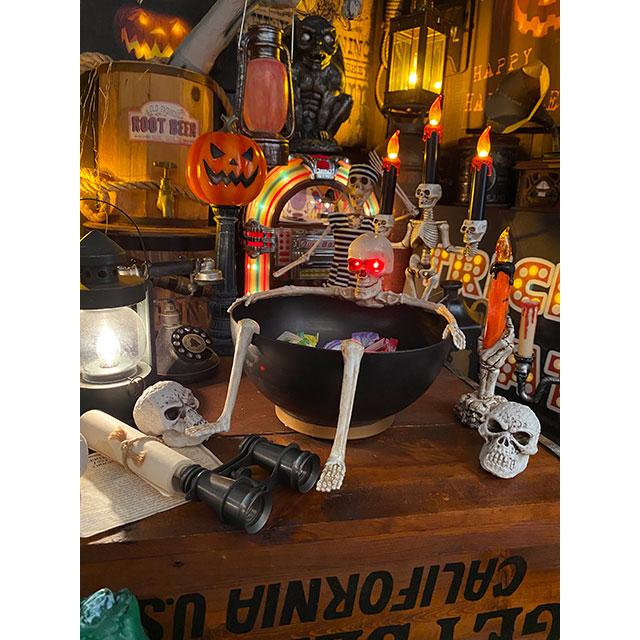 センサーで反応してしゃべる！光る！スケルトンキャンディボウルキーパー ■ パーティー 飾り アメリカ雑貨 爆買 |  | 07