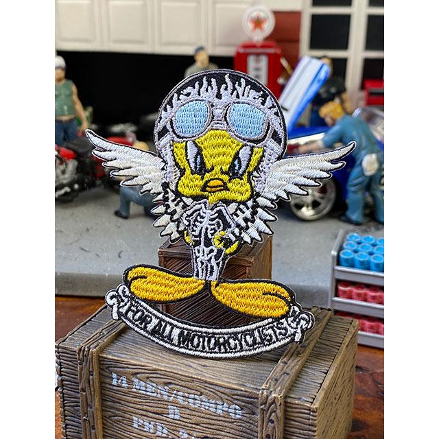 トゥイーティー　バイカーワッペン　（スケルトンスーツ）　■　アメリカン雑貨　アメリカ雑貨 | 