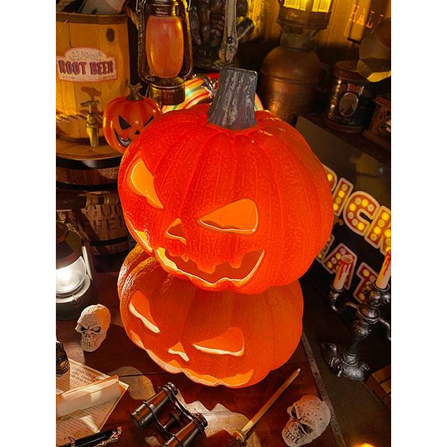 ハロウィン　ダブルパンプキンランタン　LLサイズ　全長45cm　■ アメリカン雑貨 アメリカ雑貨 パーティー 飾り |  | 01