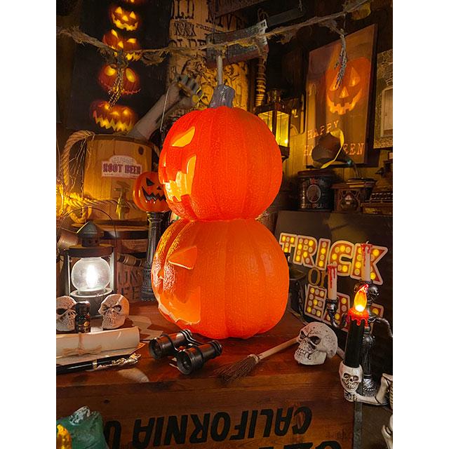 ハロウィン　ダブルパンプキンランタン　LLサイズ　全長45cm　■ アメリカン雑貨 アメリカ雑貨 パーティー 飾り |  | 02
