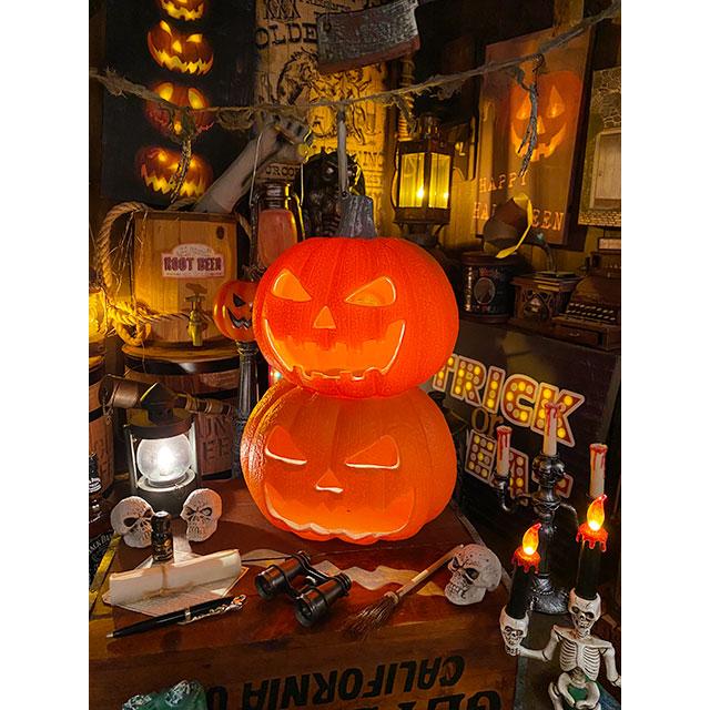 ハロウィン　ダブルパンプキンランタン　LLサイズ　全長45cm　■ アメリカン雑貨 アメリカ雑貨 パーティー 飾り |  | 04