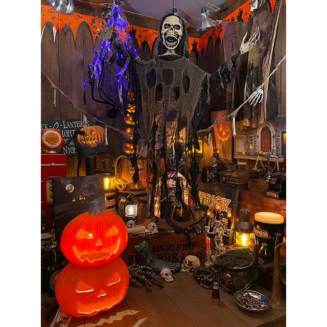 センサーで反応して不気味に笑う！ムービングリーパー 全長190cm