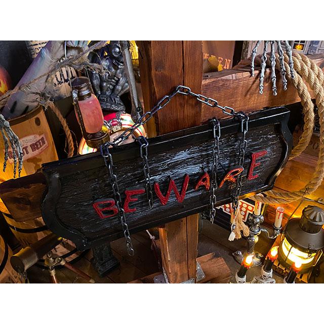 センサーで反応して動く！ムービングサインボード　（警告）　■　パーティー　飾り　アメリカ雑貨 |  | 01