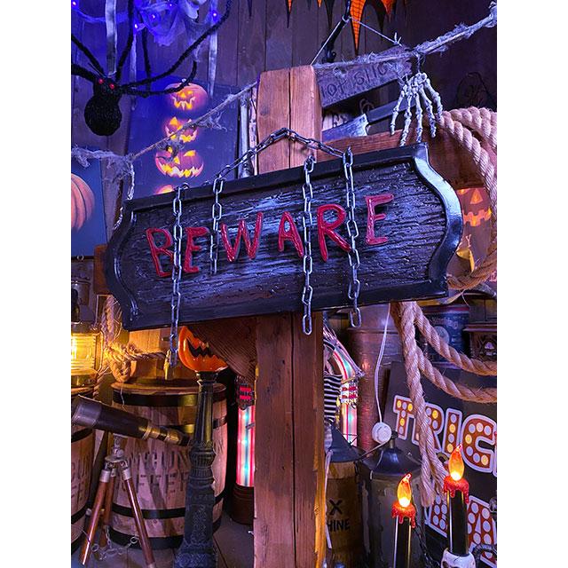 センサーで反応して動く！ムービングサインボード　（警告）　■　パーティー　飾り　アメリカ雑貨 |  | 08