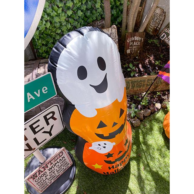 3連パンプキンゴースト　ビニールディスプレイ ■ パーティー 飾り アメリカ雑貨 ハロウィン |  | 01