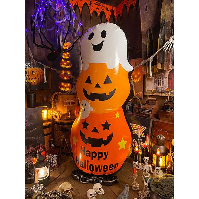 3連パンプキンゴースト　ビニールディスプレイ ■ パーティー 飾り アメリカ雑貨 ハロウィン |  | 07