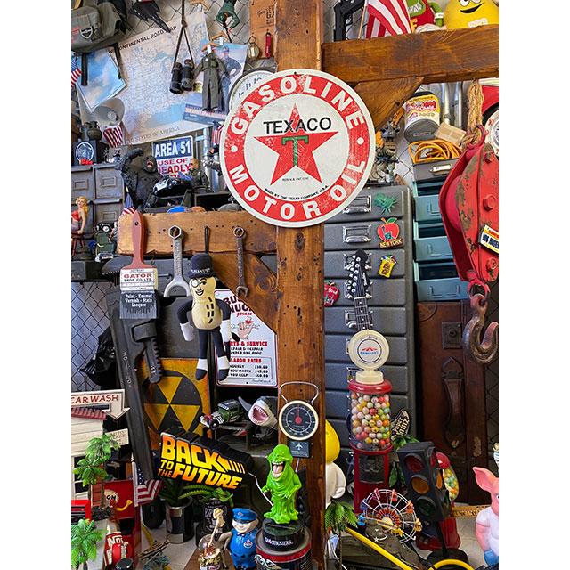 テキサコ　ラウンド型　ブリキ看板　（ヴィンテージスタイル）　■　アメリカン雑貨　アメリカ雑貨 |  | 02