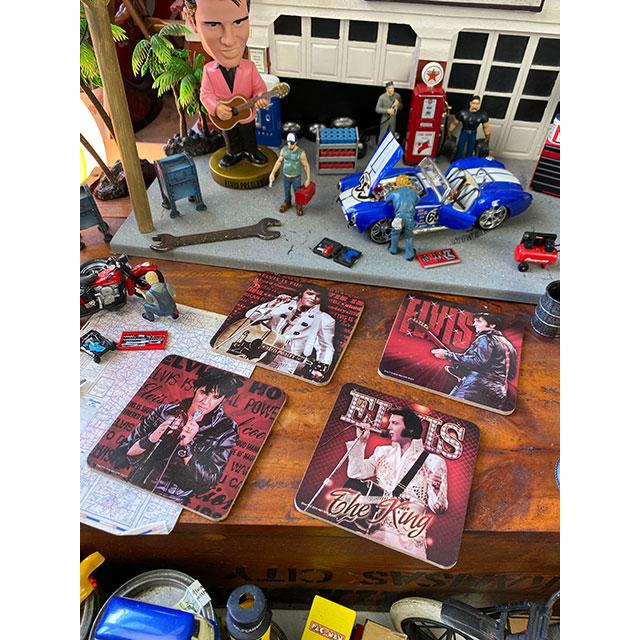 エルヴィス・プレスリー　コースター　4枚セット ■ アメリカン雑貨 アメリカ雑貨 | 