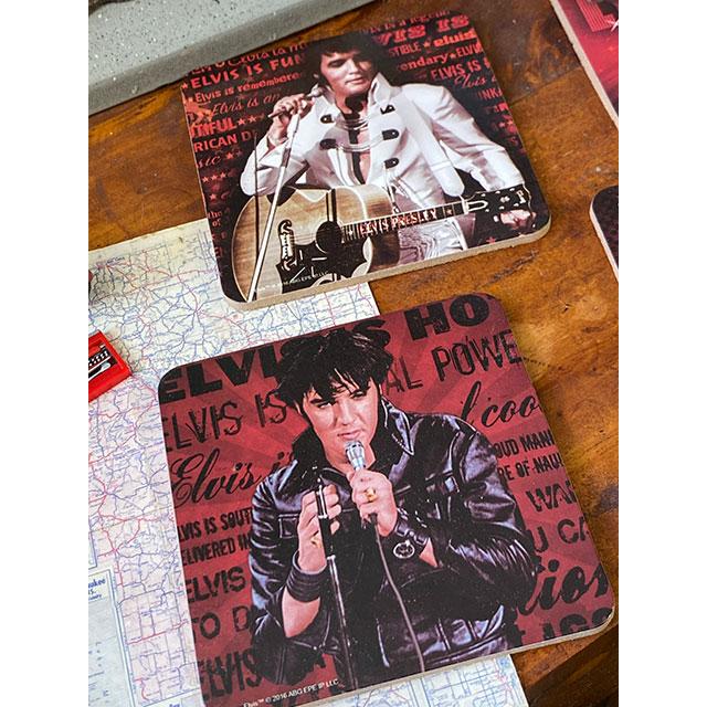 エルヴィス・プレスリー　コースター　4枚セット ■ アメリカン雑貨 アメリカ雑貨 |  | 01